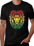 Rasta Lion Graphic Tee - Reggae Vibe