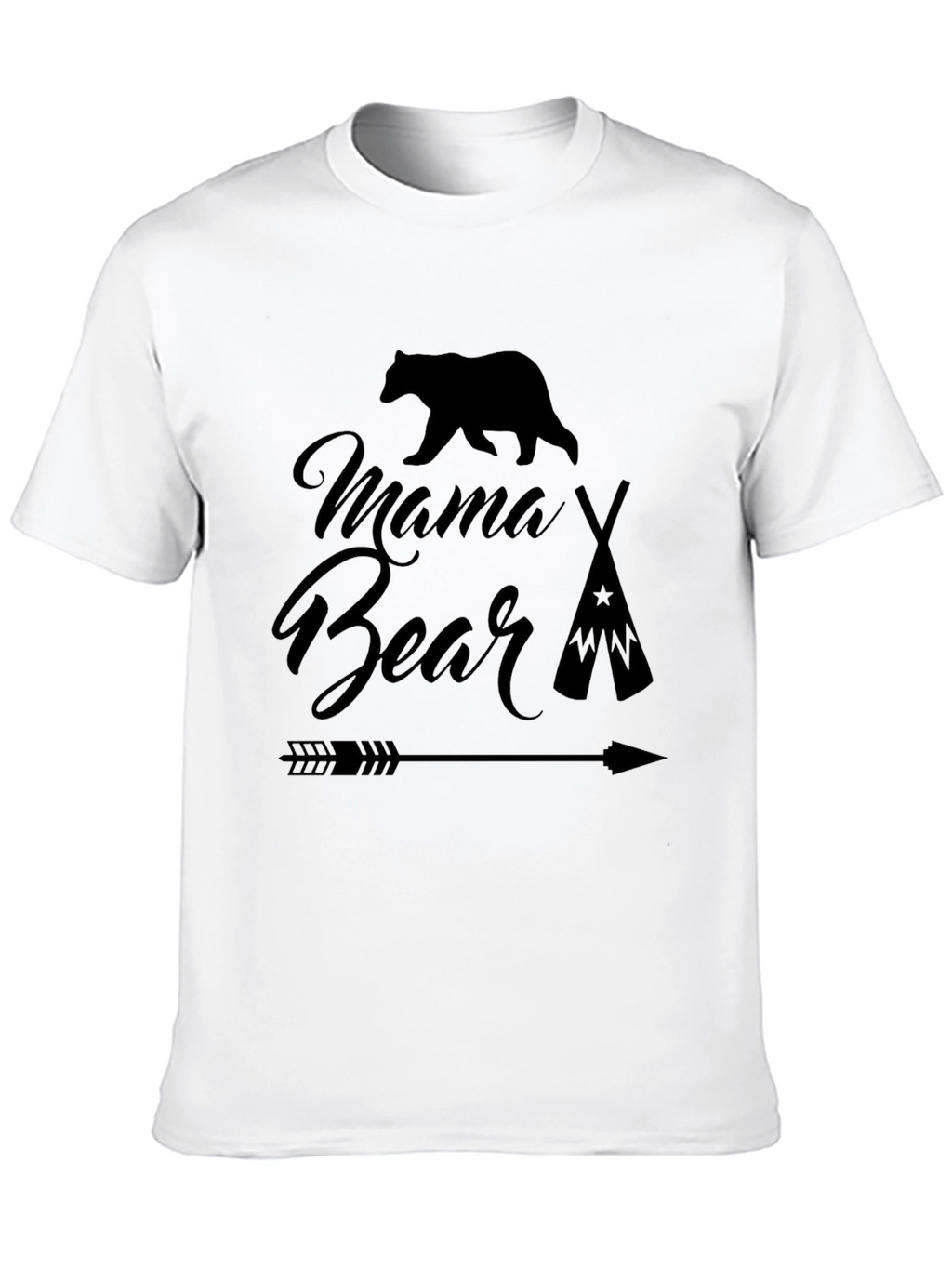 Mama Bear T-Shirt - Black Graphic Tee