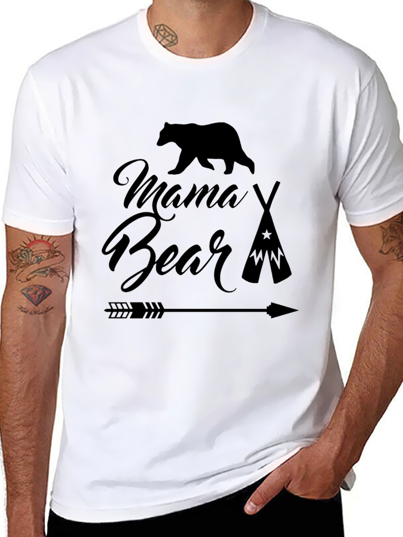 Mama Bear T-Shirt - Black Graphic Tee