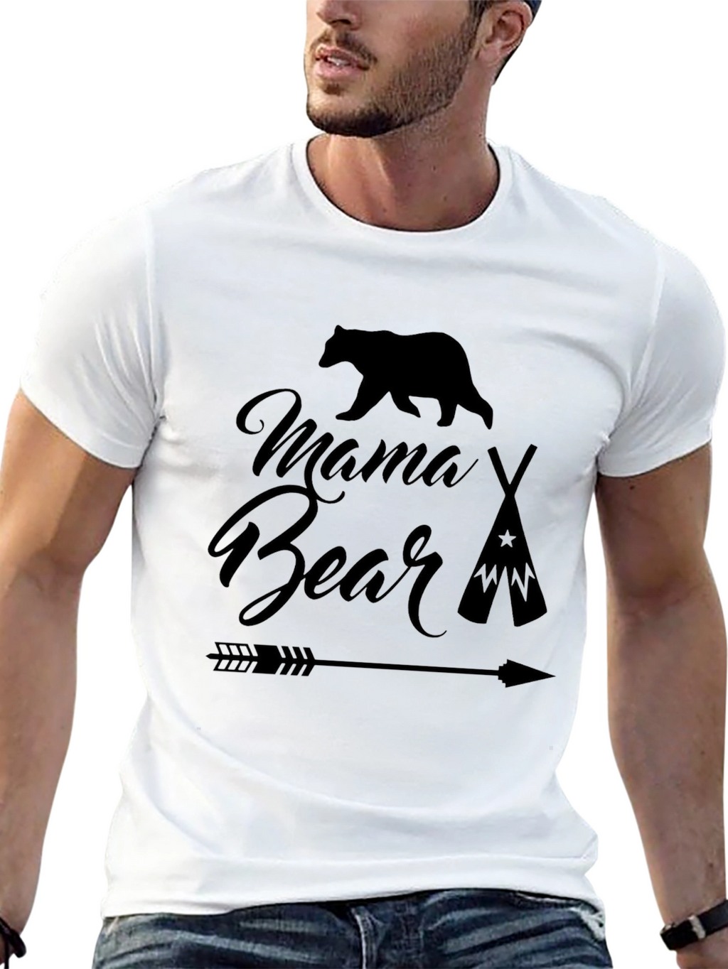 Mama Bear T-Shirt - Black Graphic Tee
