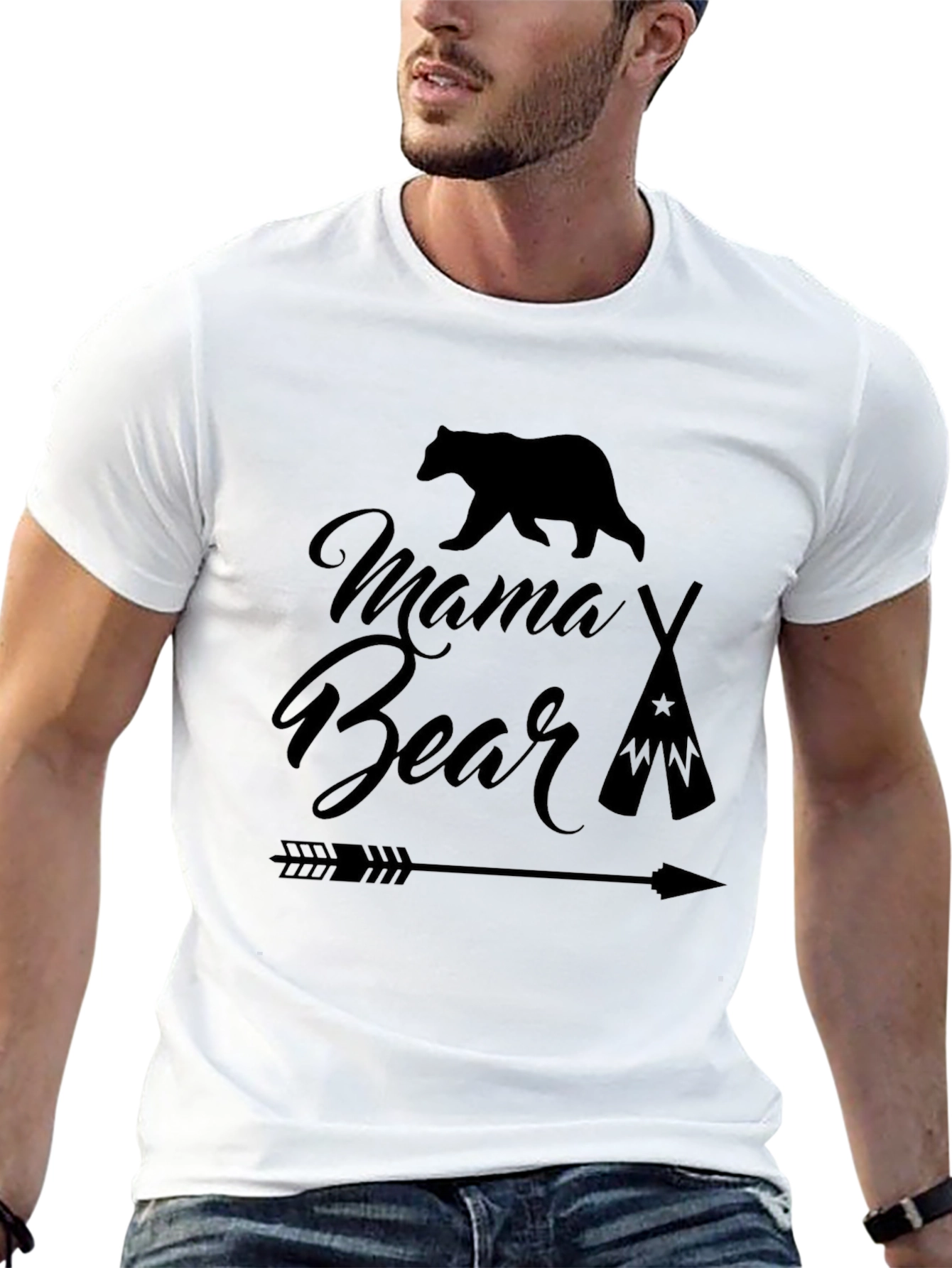 Mama Bear T-Shirt - Black Graphic Tee