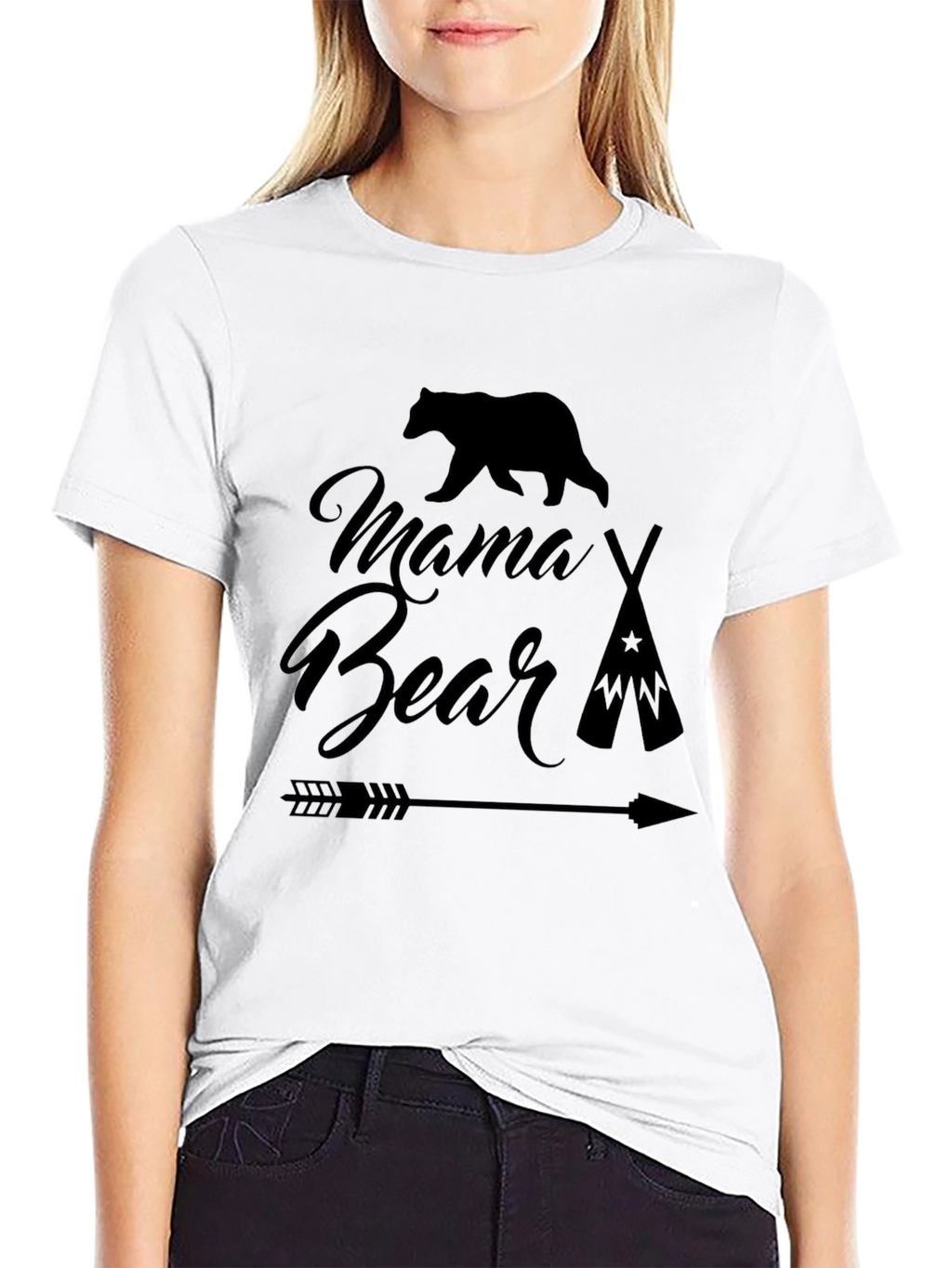 Mama Bear T-Shirt - Black Graphic Tee