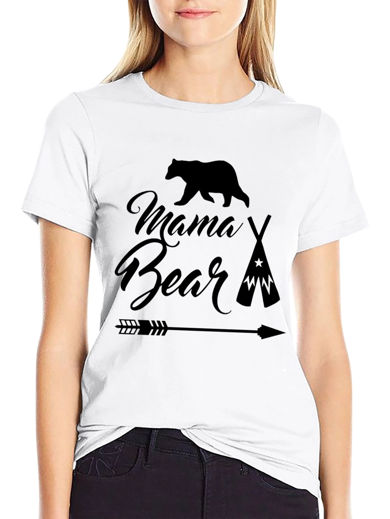 Mama Bear T-Shirt - Black Graphic Tee