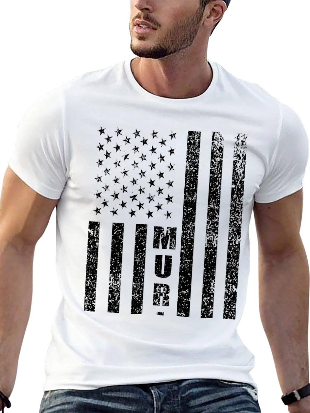 MURICA American Flag Graphic Tee