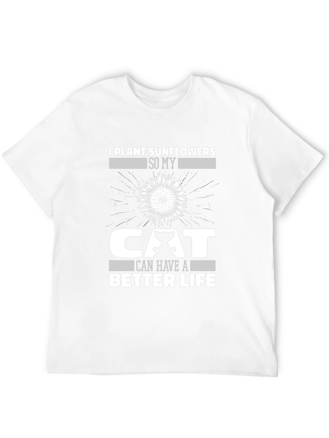 Sunflower Cat Lover T-Shirt - Plant Life Tee