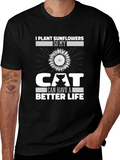 Sunflower Cat Lover T-Shirt - Plant Life Tee