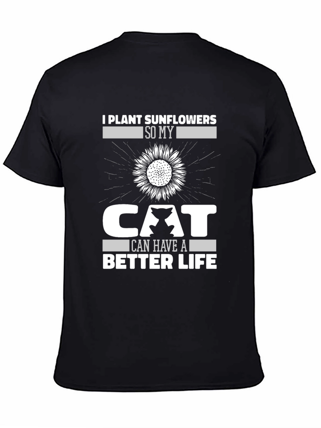Sunflower Cat Lover T-Shirt - Plant Life Tee