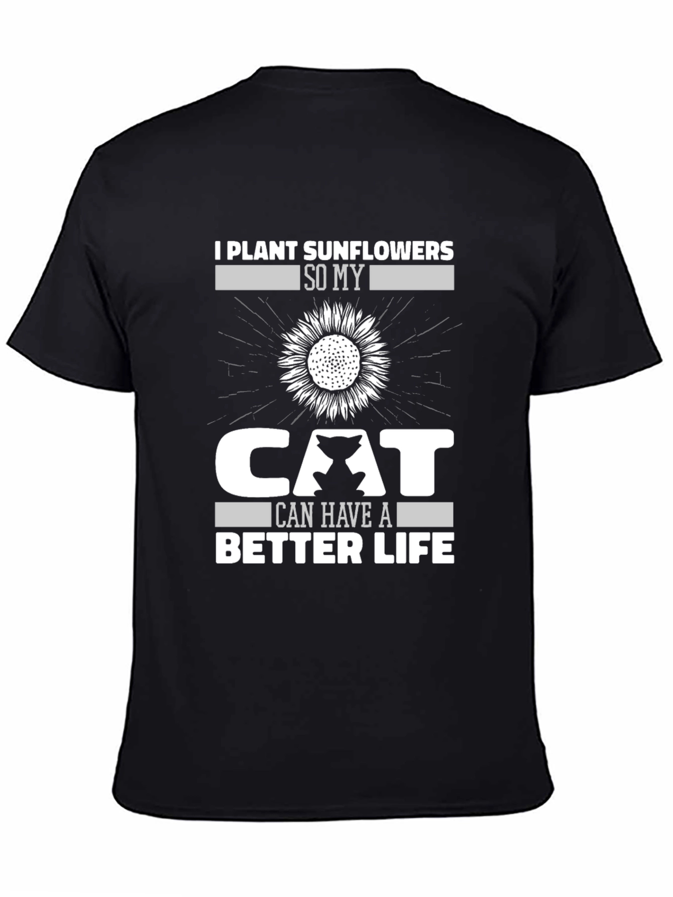 Sunflower Cat Lover T-Shirt - Plant Life Tee