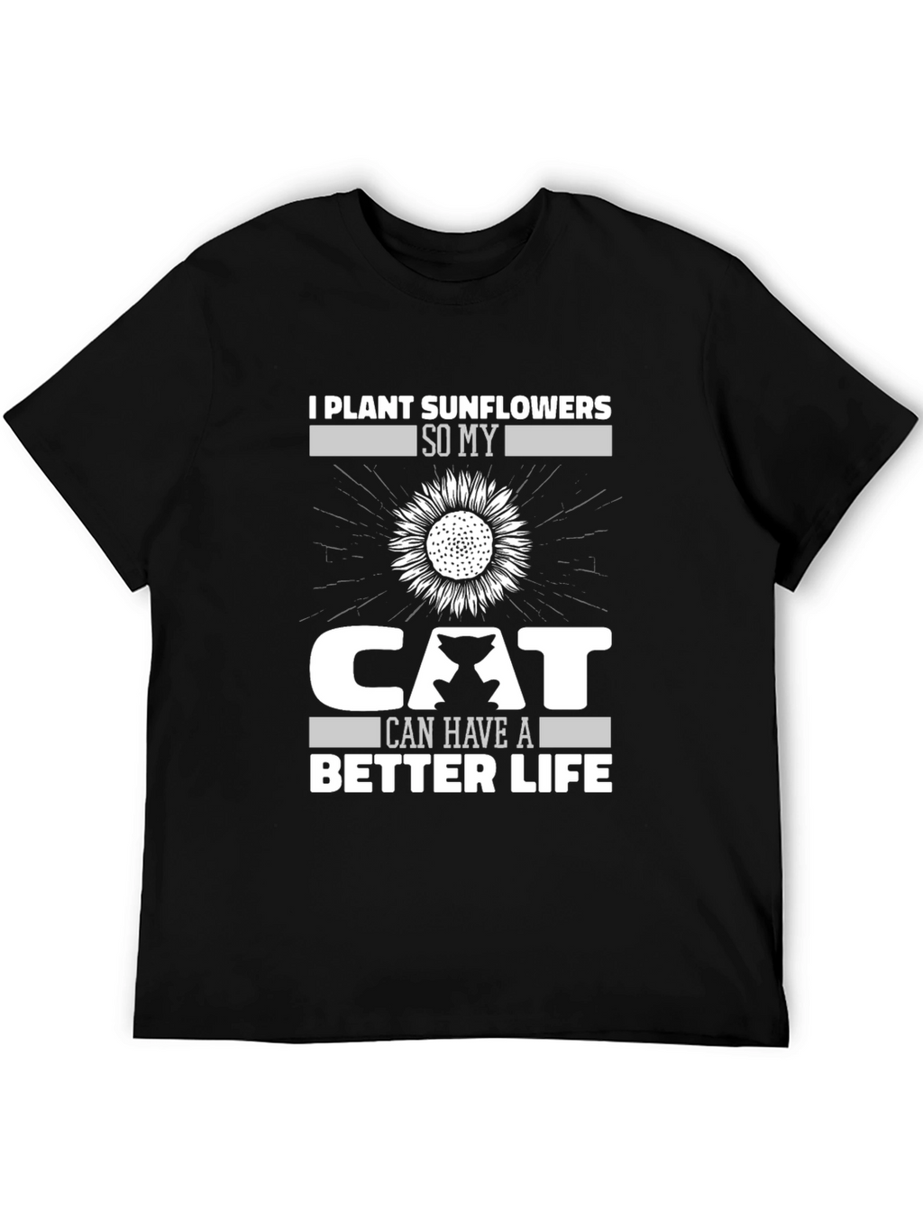 Sunflower Cat Lover T-Shirt - Plant Life Tee