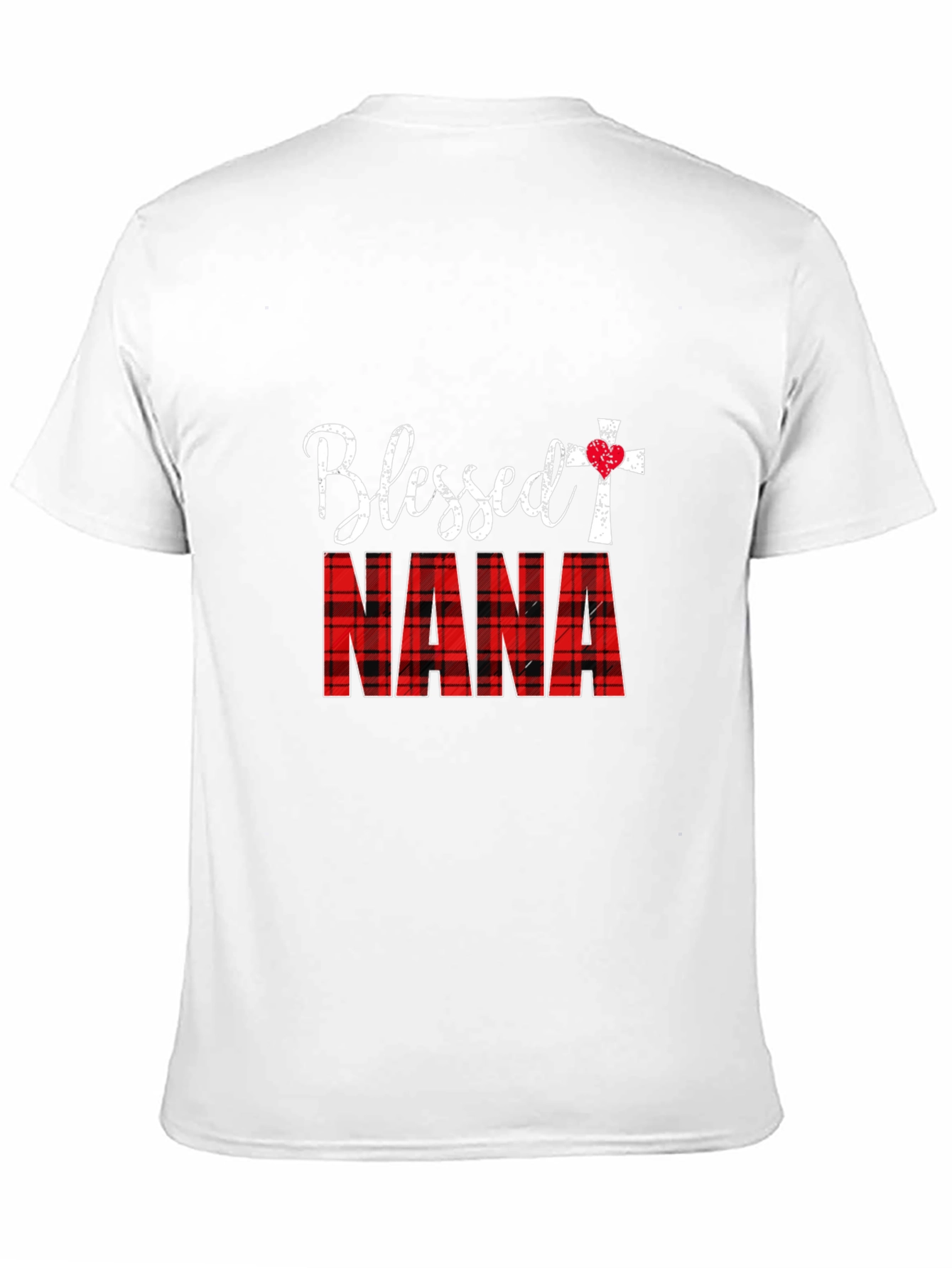 Blessed Nana Plaid Graphic T-Shirt