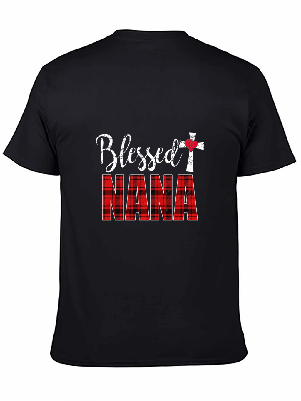 Blessed Nana Plaid Graphic T-Shirt