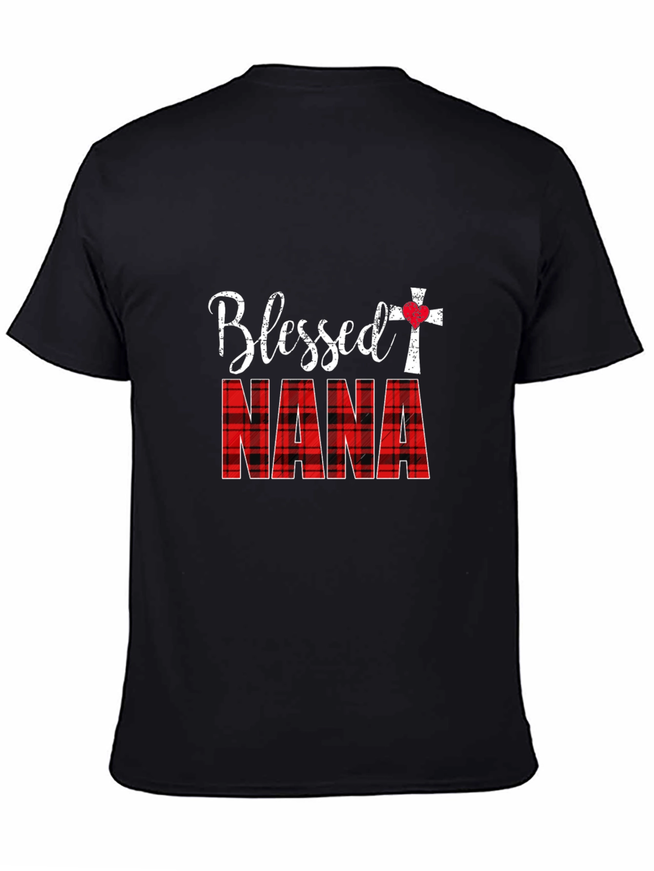 Blessed Nana Plaid Graphic T-Shirt