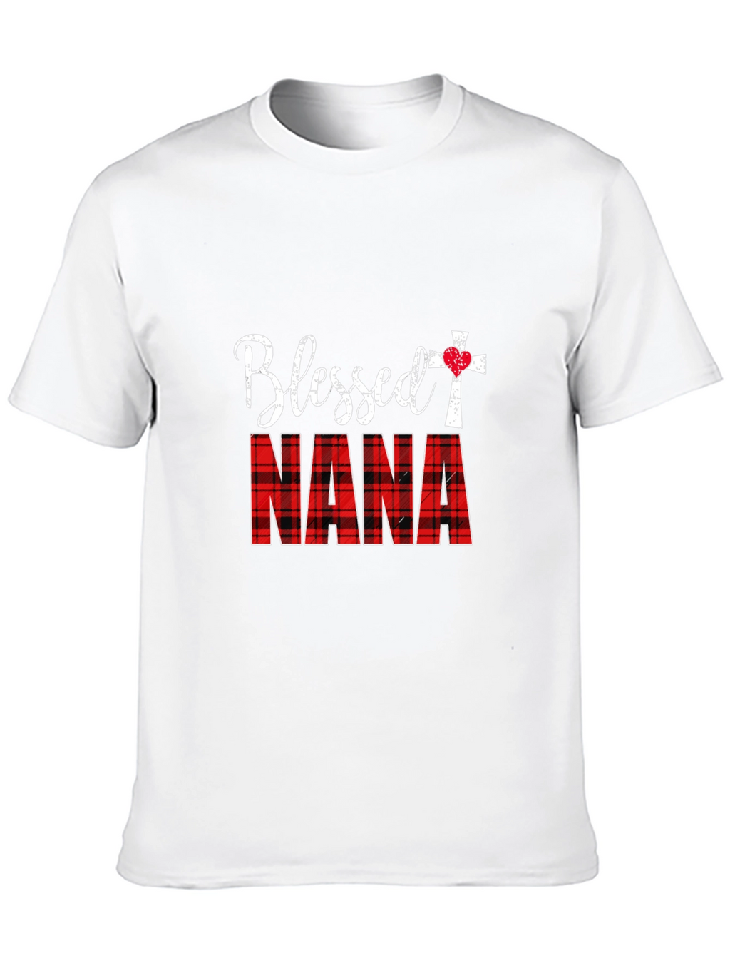 Blessed Nana Plaid Graphic T-Shirt