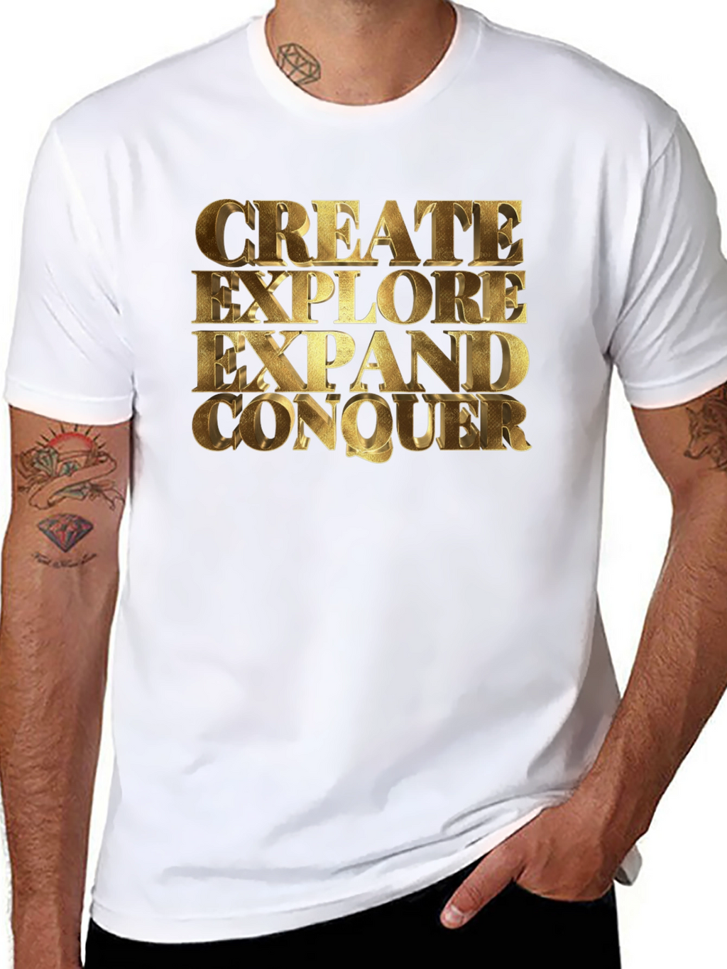 Create Explore Conquer Graphic Tee
