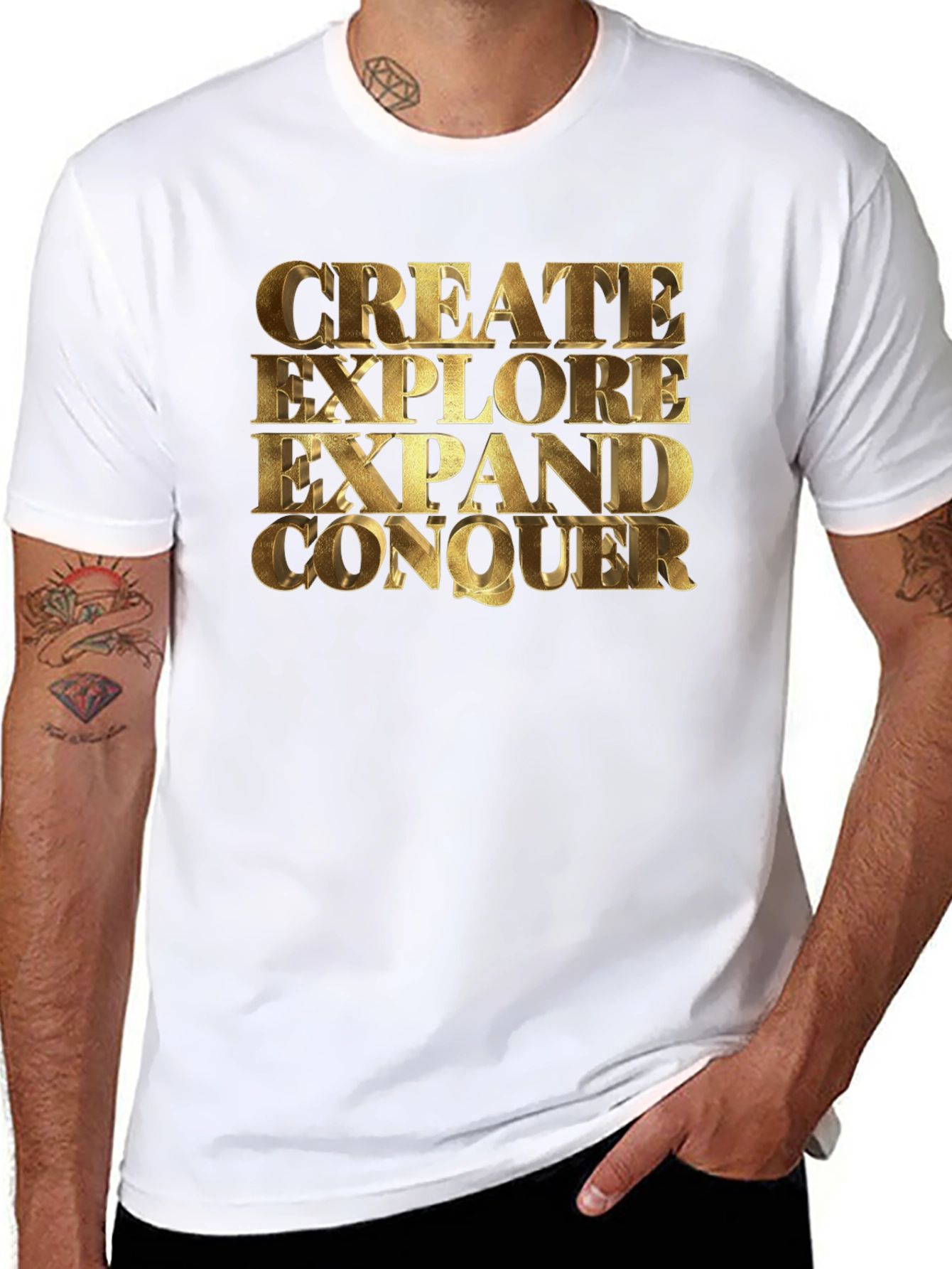 Create Explore Conquer Graphic Tee