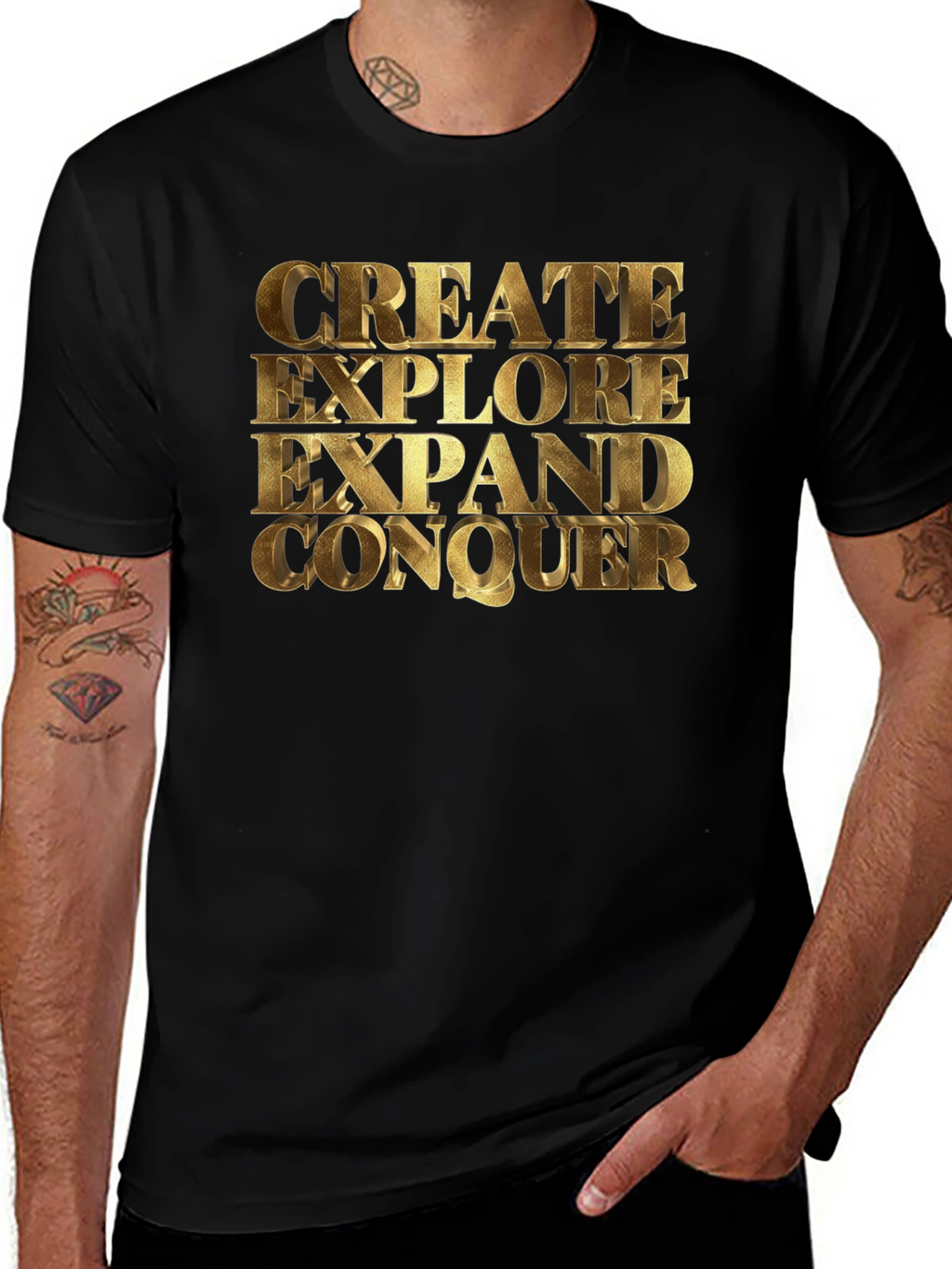 Create Explore Conquer Graphic Tee