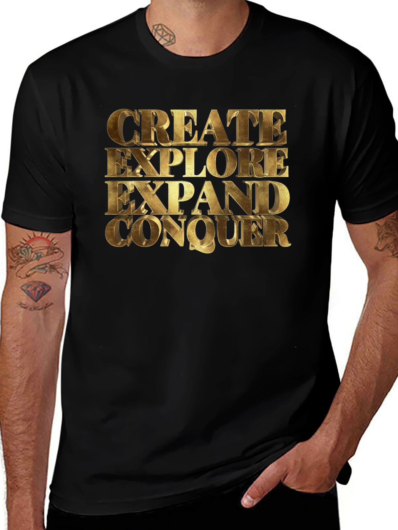 Create Explore Conquer Graphic Tee