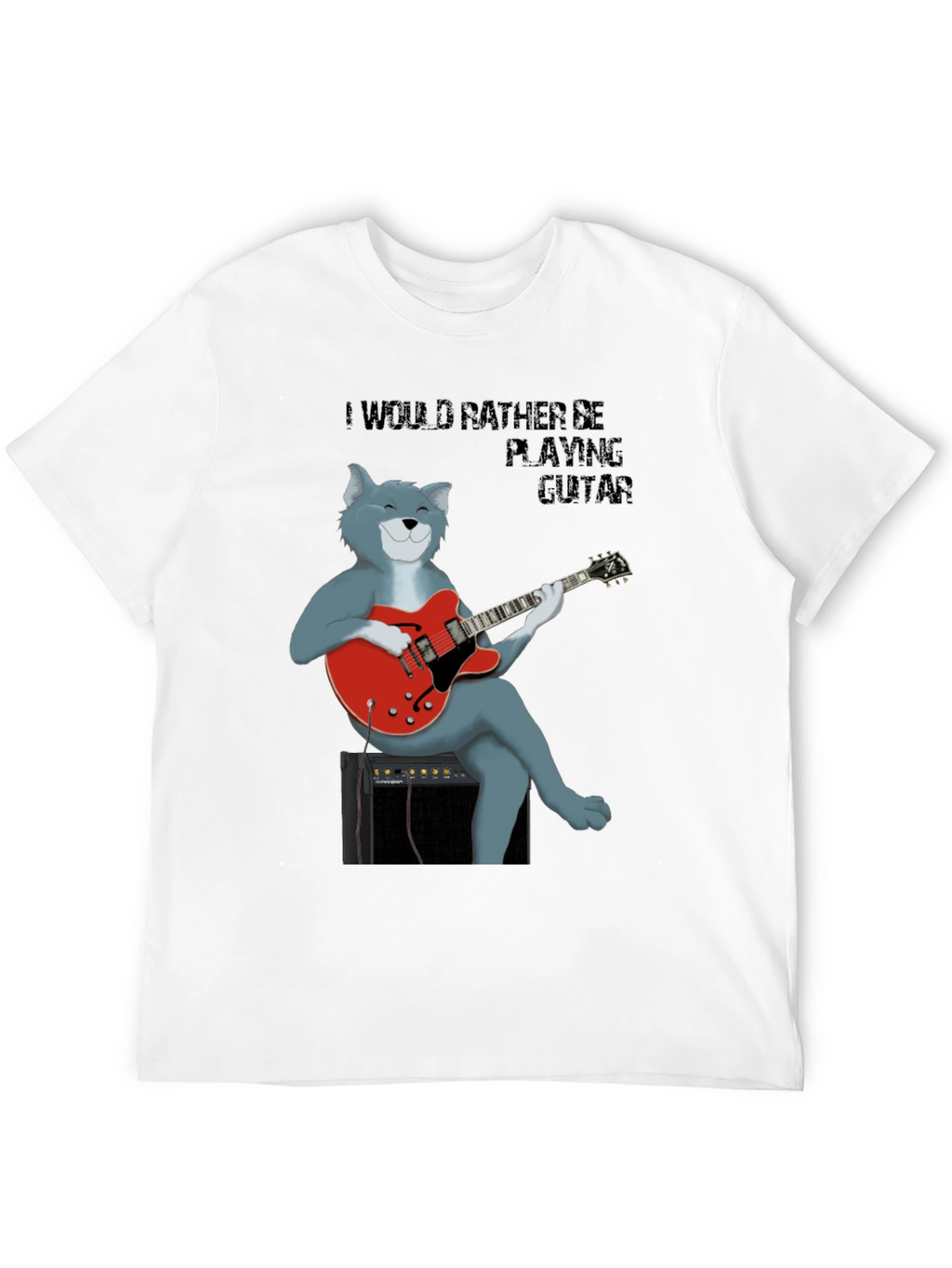 Cat Guitarist T-Shirt - Music Lover Tee