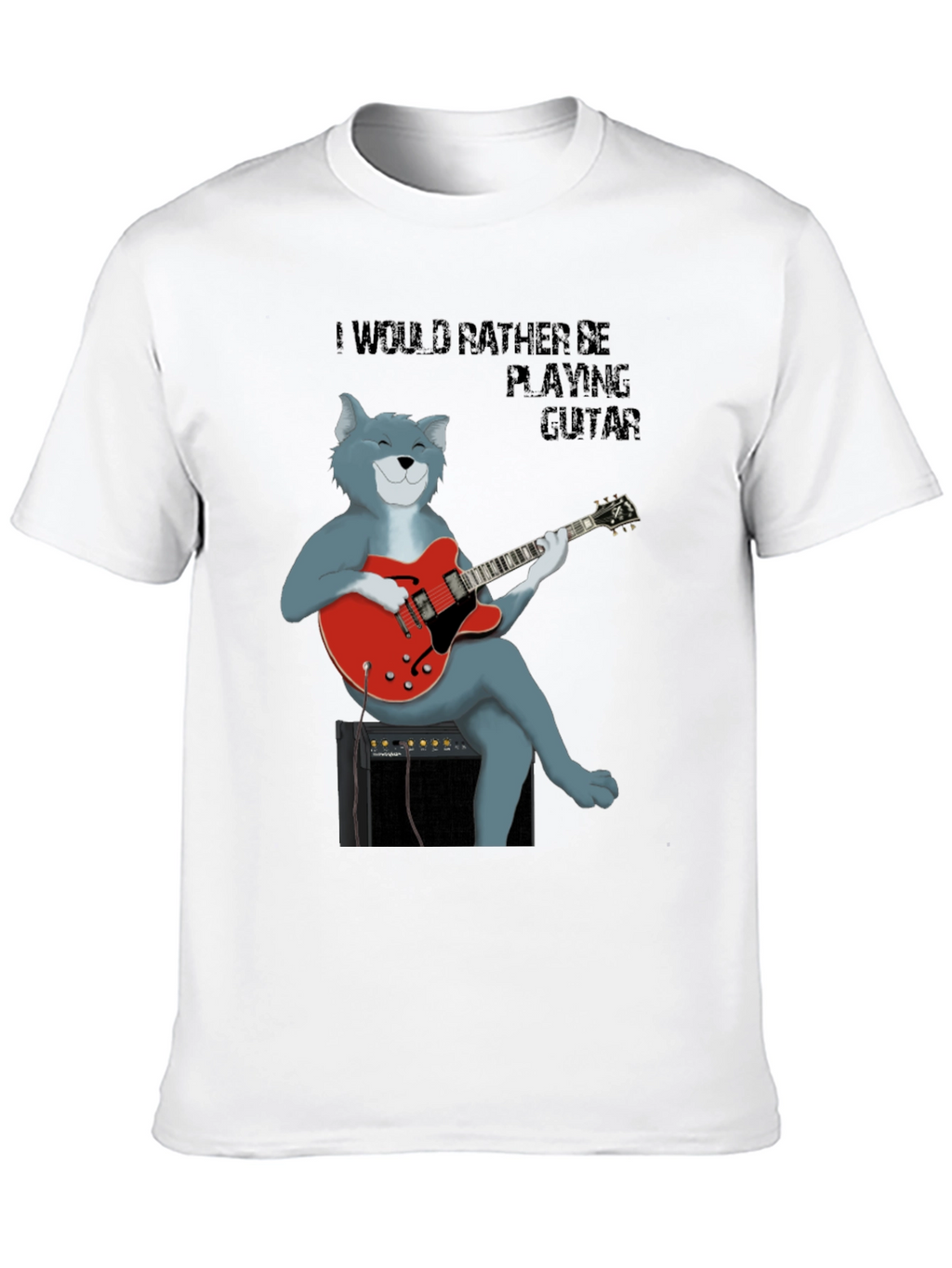 Cat Guitarist T-Shirt - Music Lover Tee