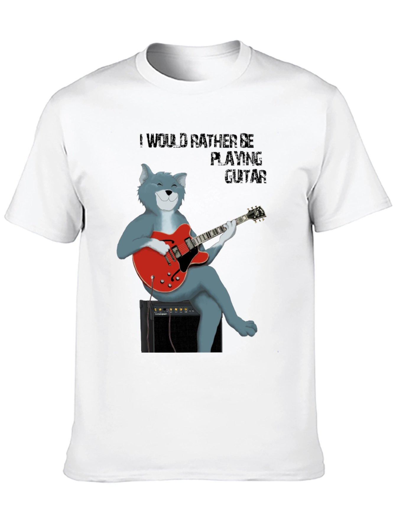 Cat Guitarist T-Shirt - Music Lover Tee