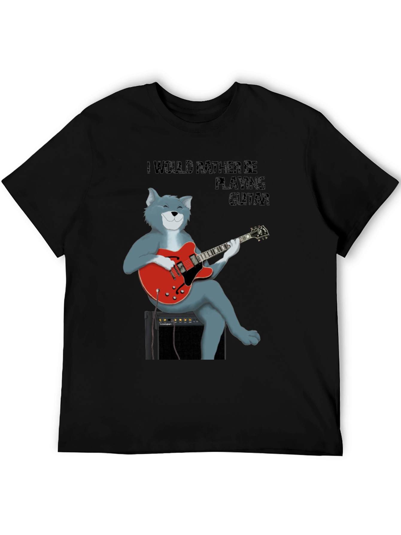 Cat Guitarist T-Shirt - Music Lover Tee