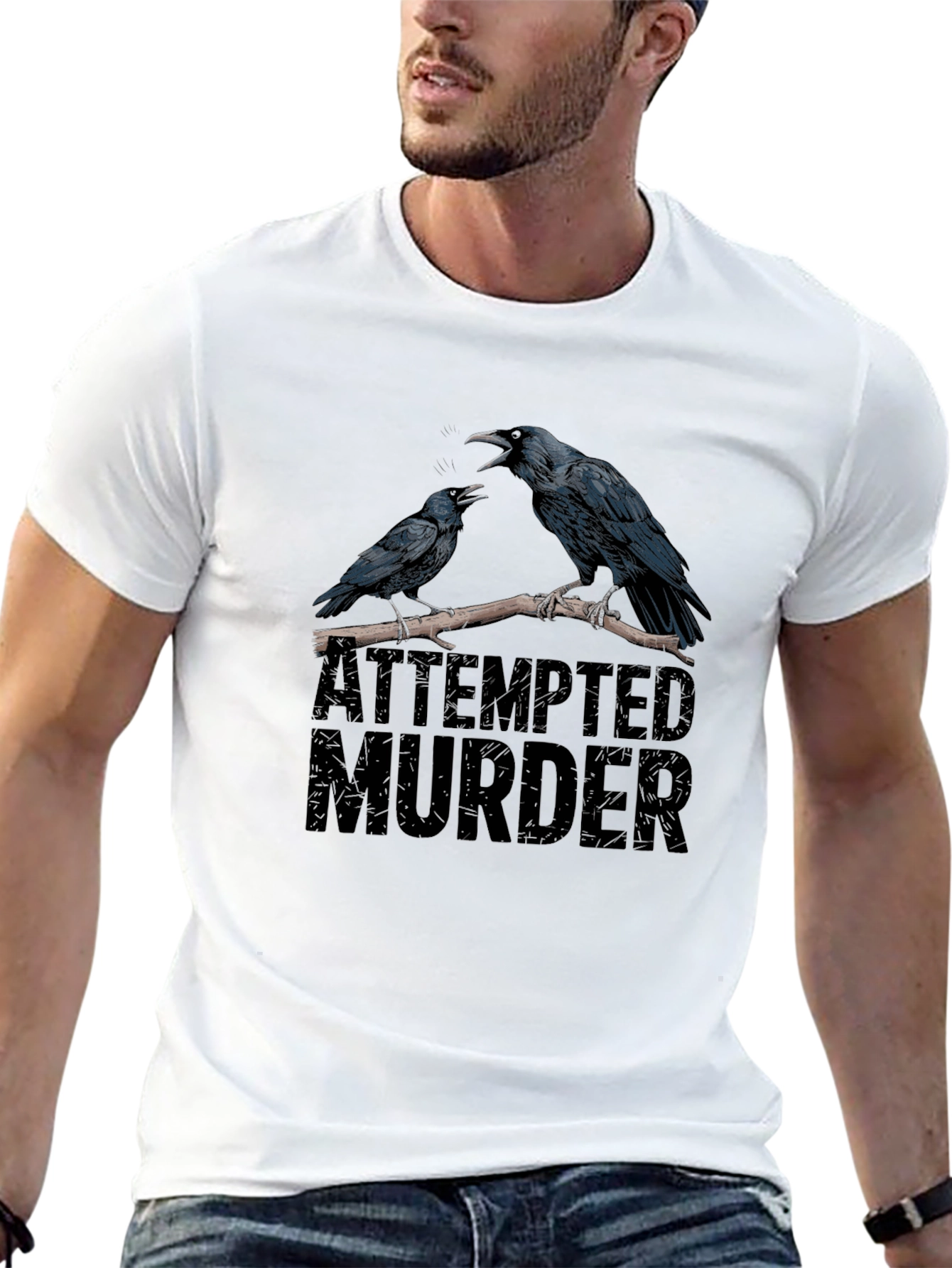 Attempted Murder Raven Graphic Tee