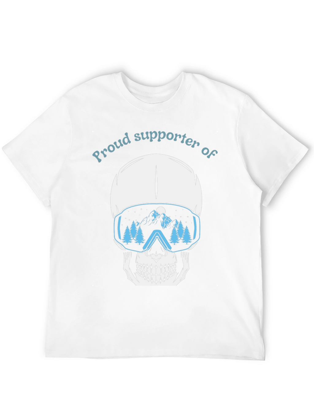 Proud Supporter of Skiing Skull T-Shirt
