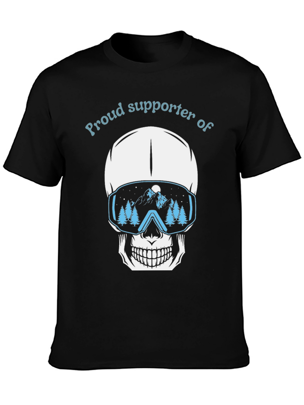 Proud Supporter of Skiing Skull T-Shirt