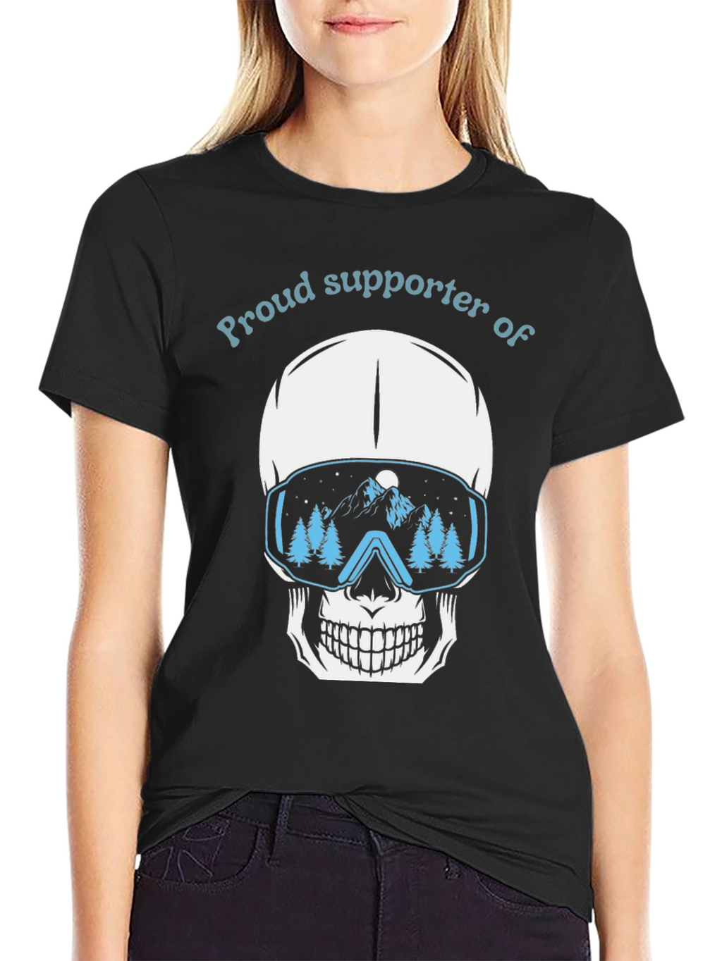 Proud Supporter of Skiing Skull T-Shirt