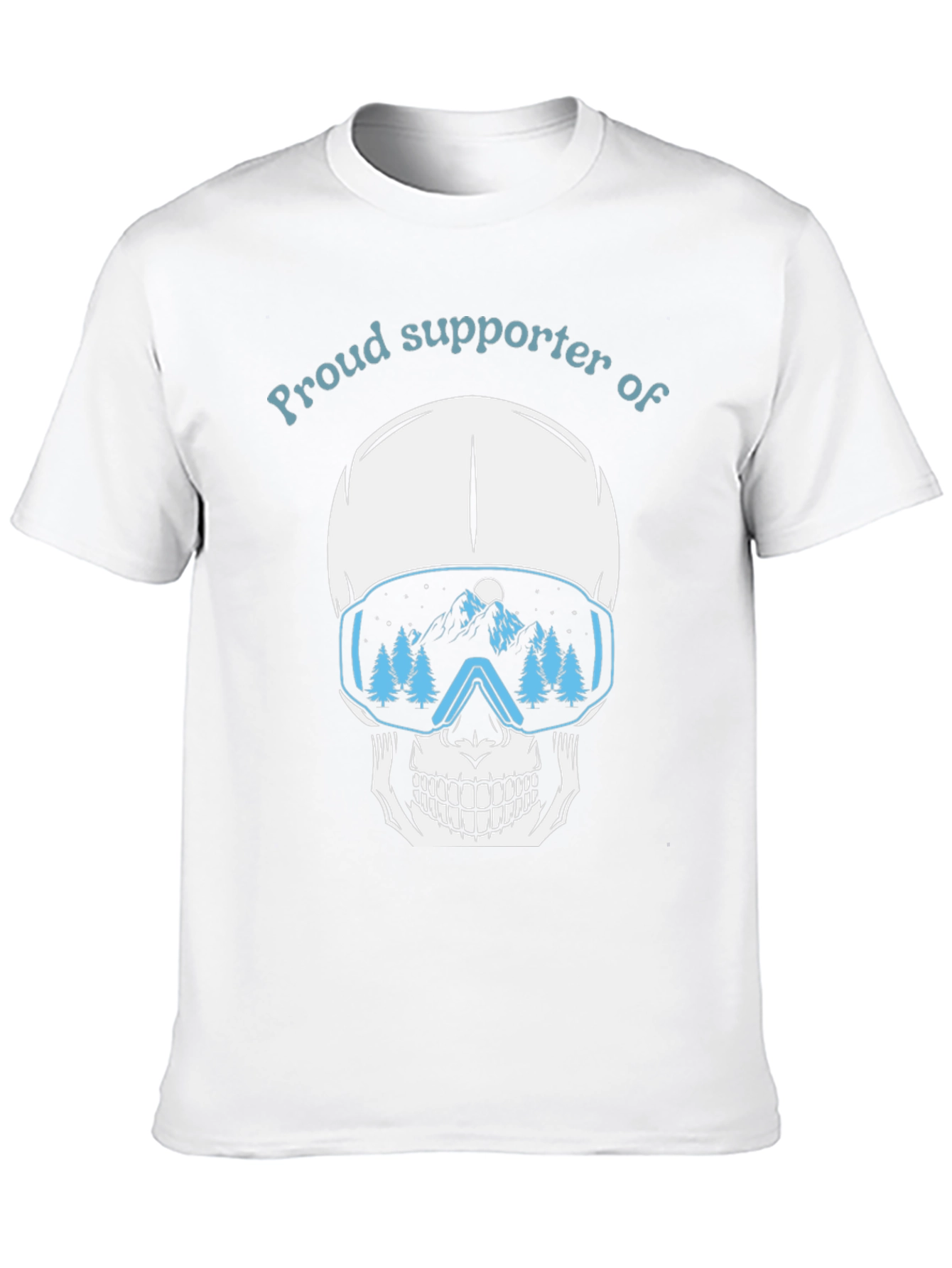 Proud Supporter of Skiing Skull T-Shirt