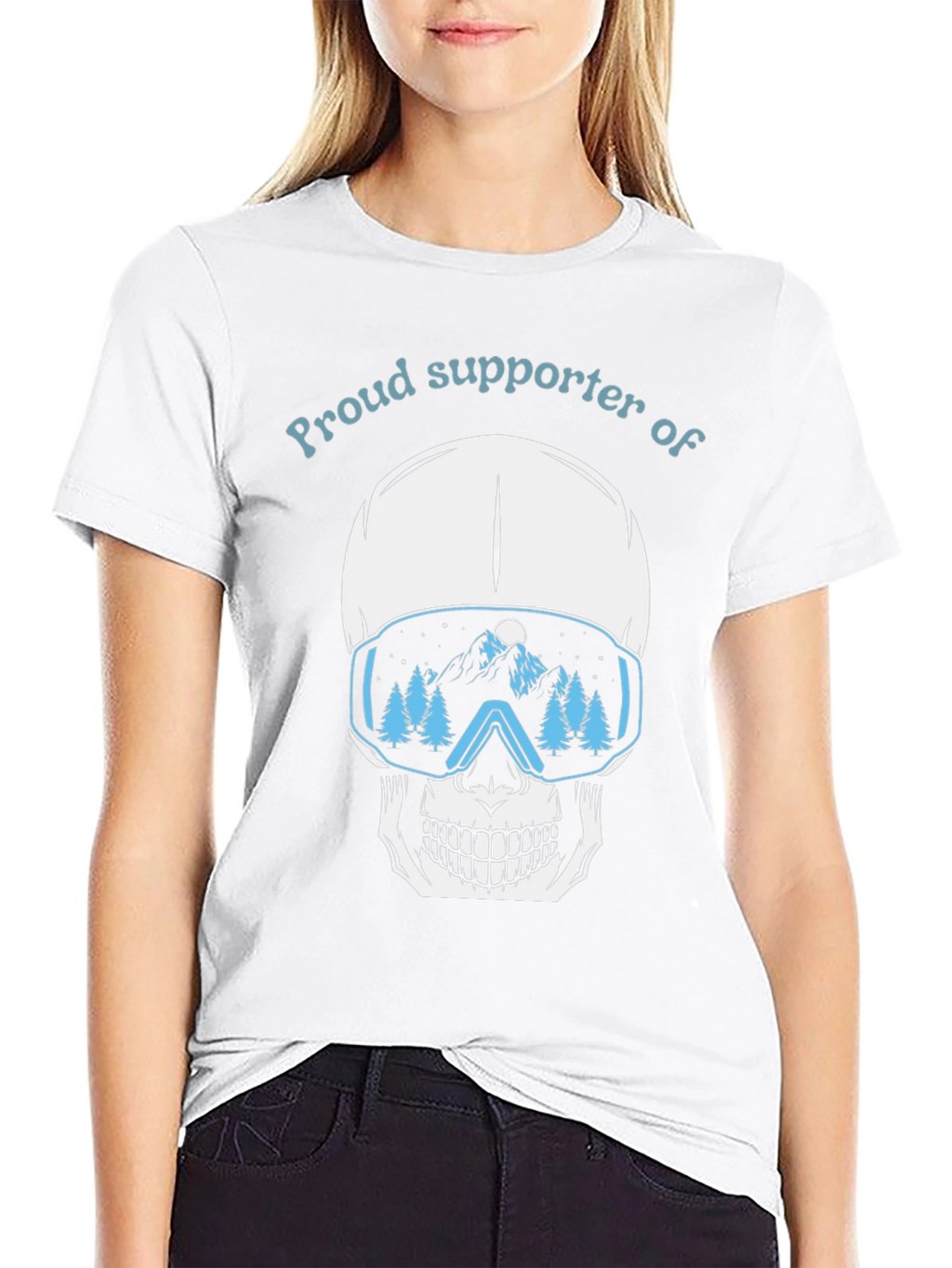 Proud Supporter of Skiing Skull T-Shirt