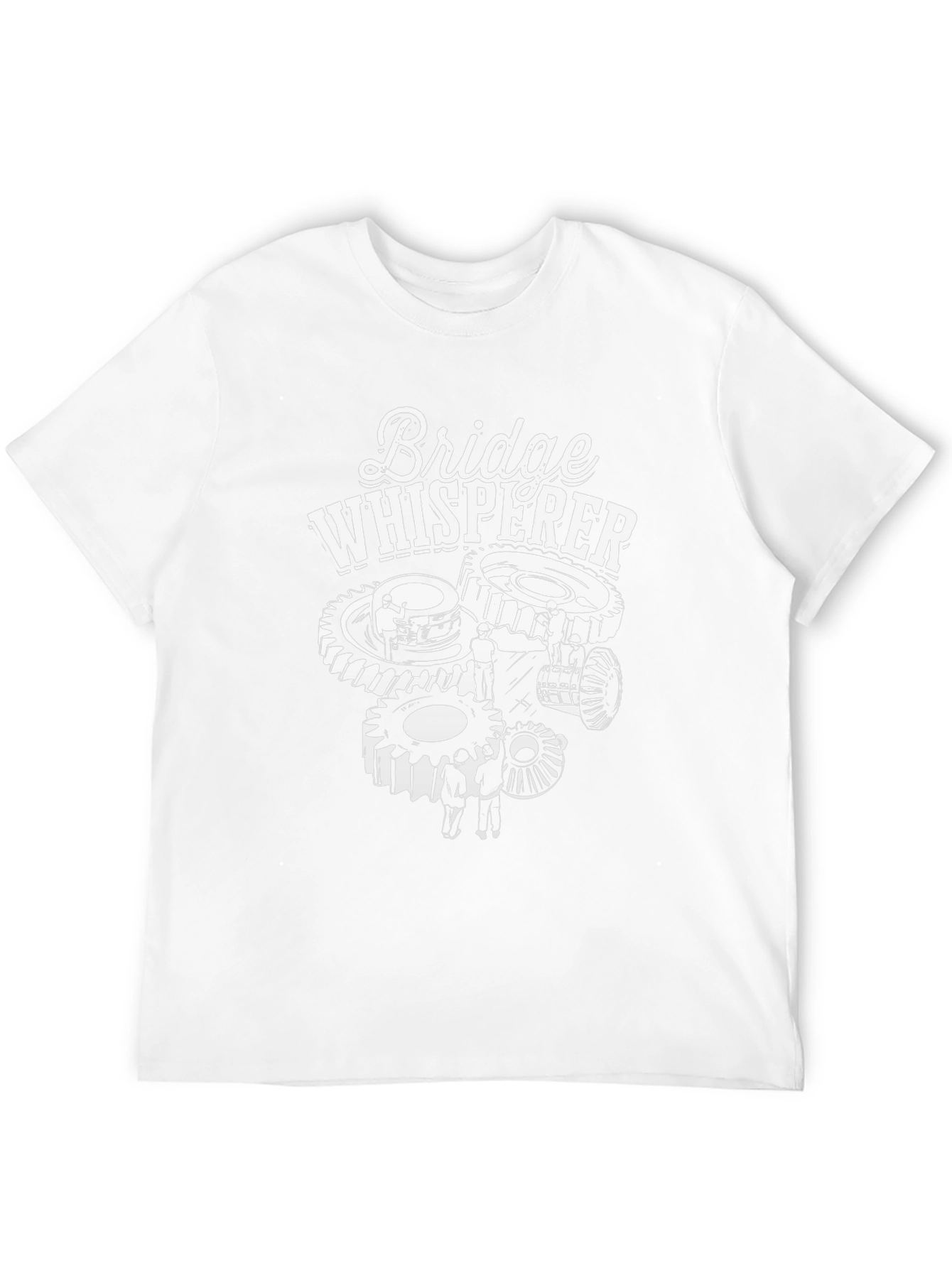 Bridge Whisperer Graphic Tee - Black Cotton Blend T-Shirt