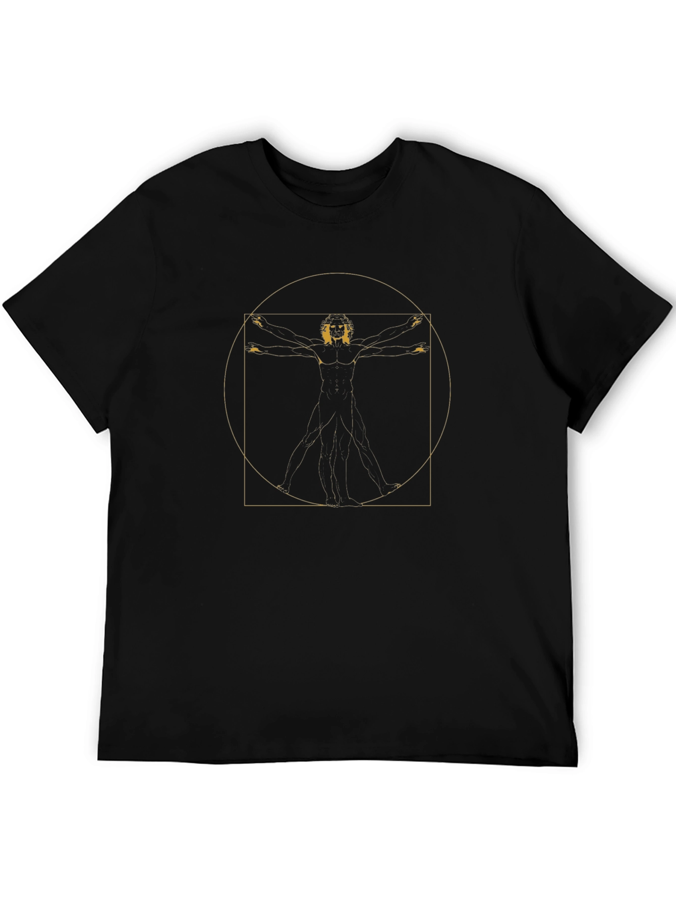 Vitruvian Man Graphic Black T-Shirt