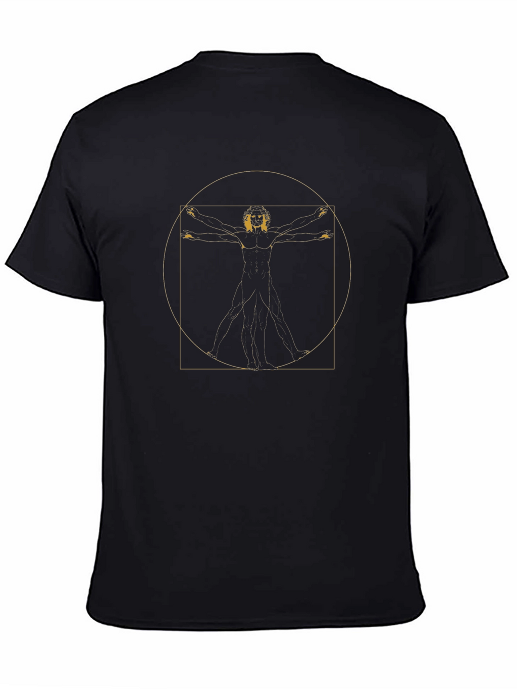 Vitruvian Man Graphic Black T-Shirt
