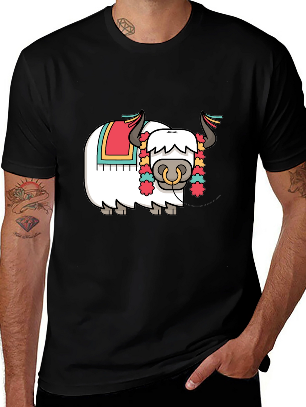 Yak Cartoon Graphic T-Shirt - Fun & Unique Design