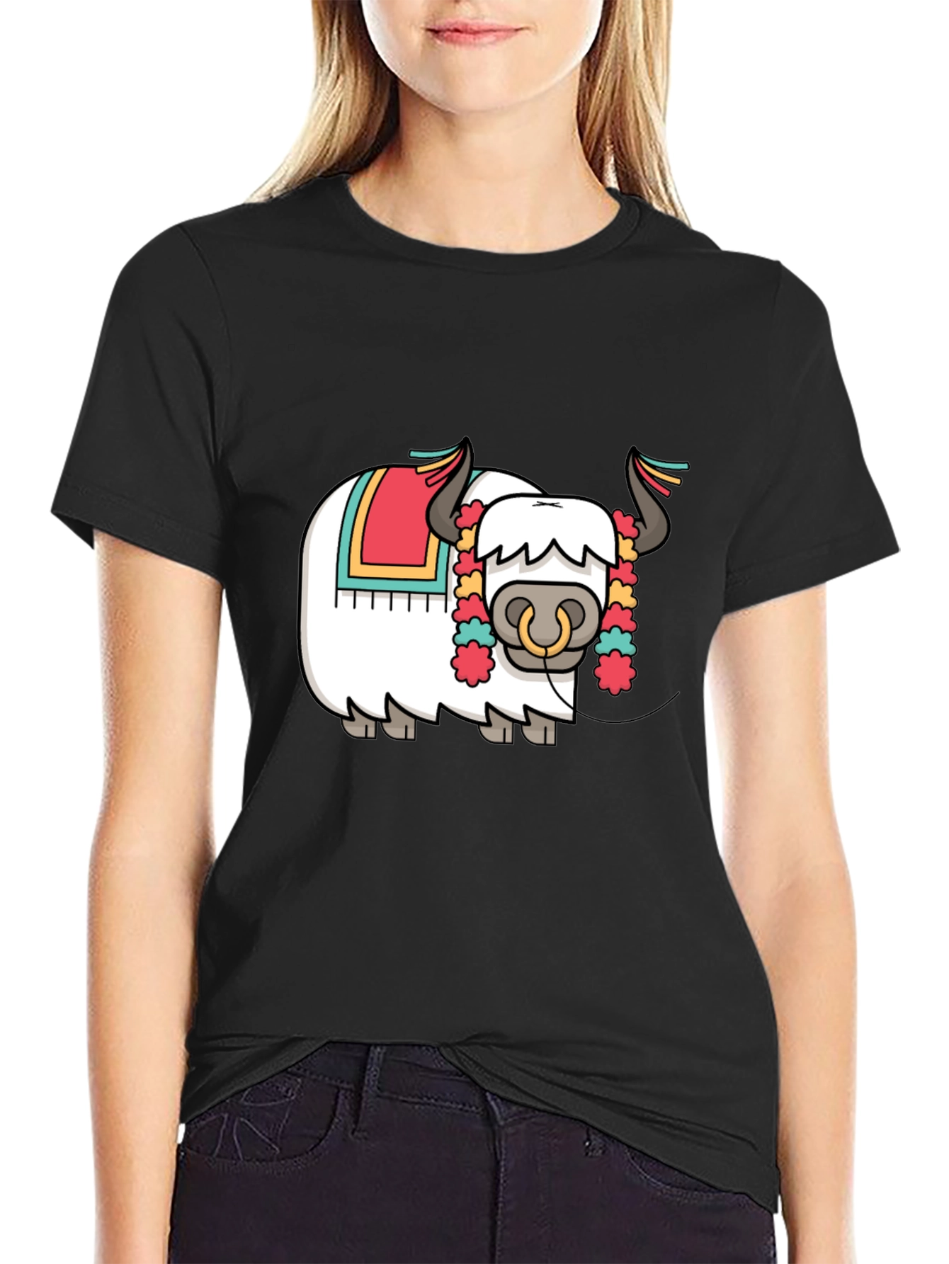 Yak Cartoon Graphic T-Shirt - Fun & Unique Design