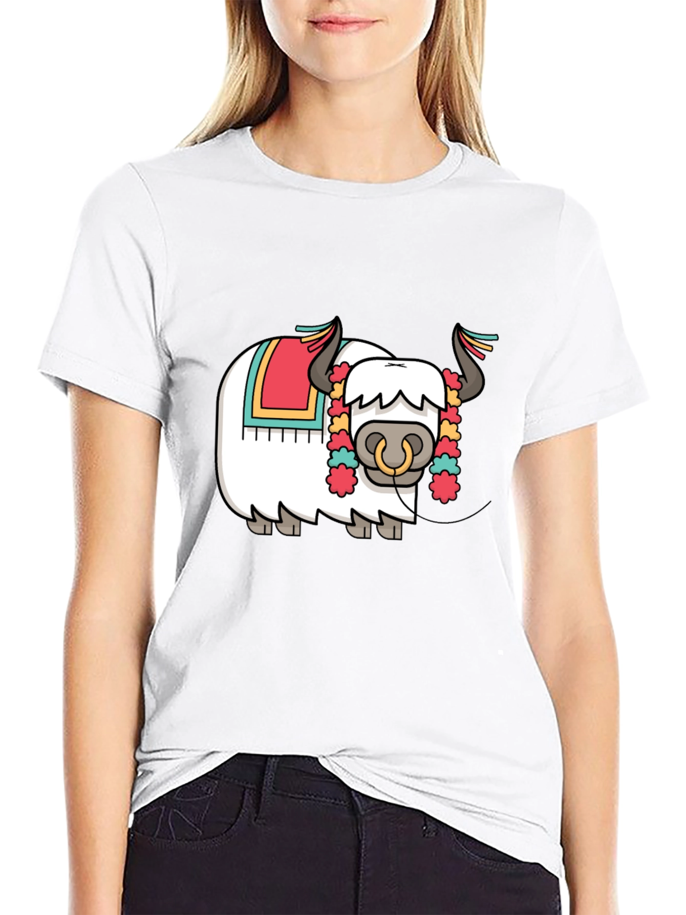 Yak Cartoon Graphic T-Shirt - Fun & Unique Design