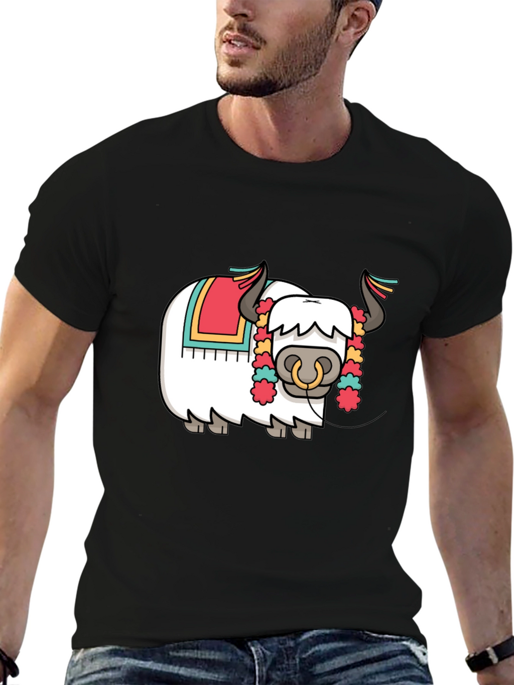 Yak Cartoon Graphic T-Shirt - Fun & Unique Design
