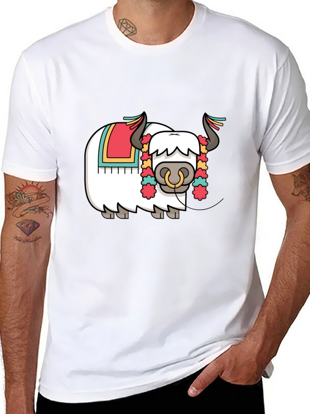 Yak Cartoon Graphic T-Shirt - Fun & Unique Design