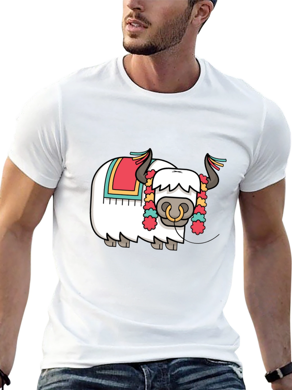 Yak Cartoon Graphic T-Shirt - Fun & Unique Design