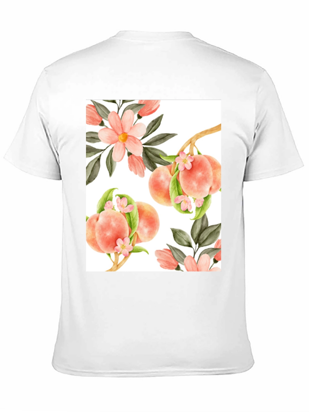 Peach Floral T-Shirt - Unique Design