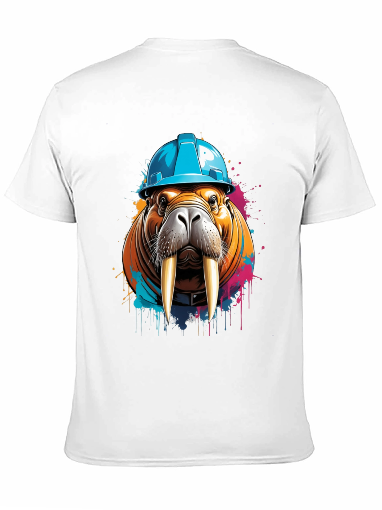 Walrus in Hard Hat Graphic Tee