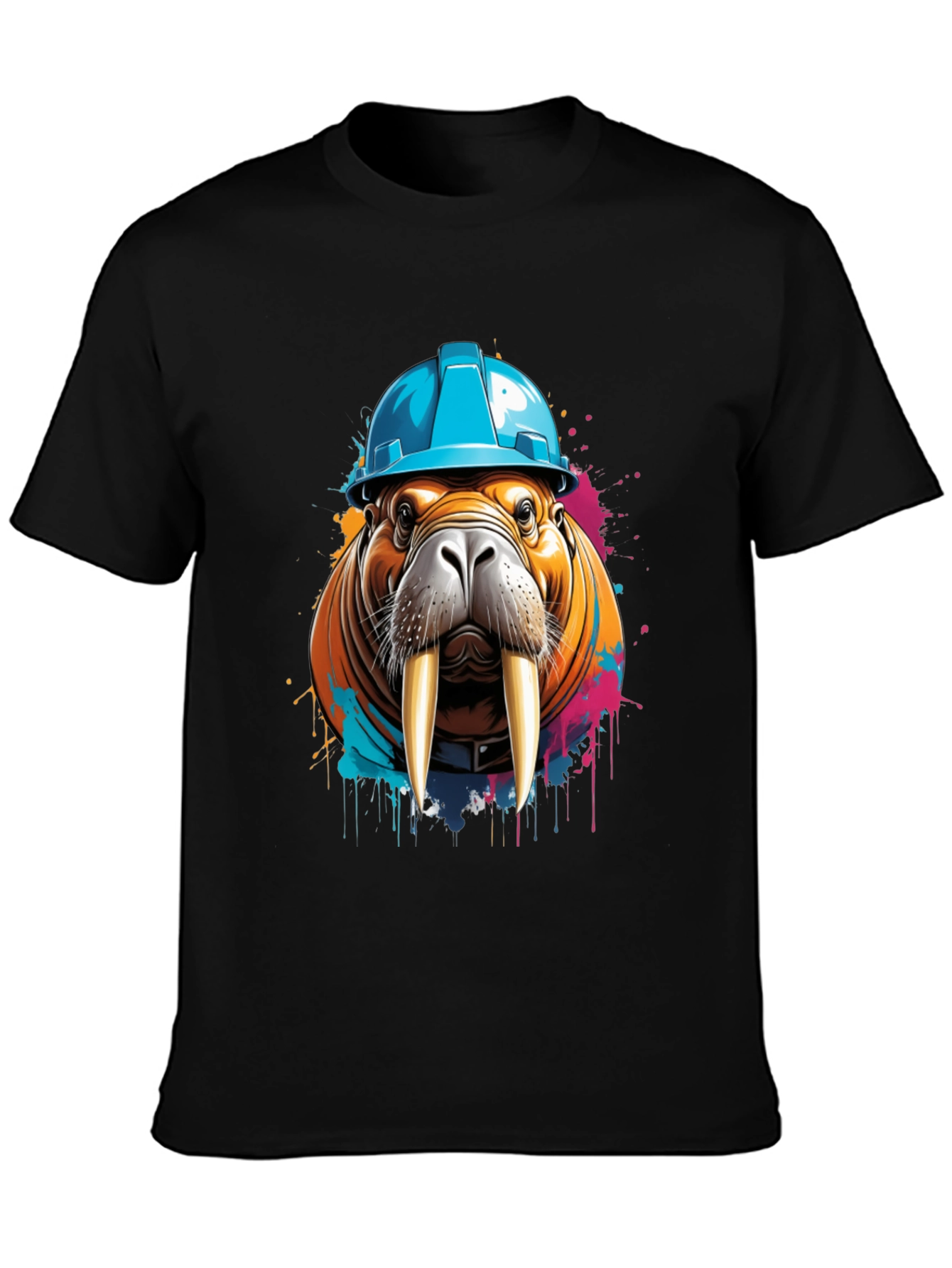 Walrus in Hard Hat Graphic Tee