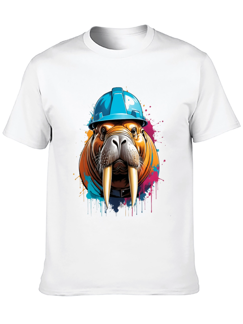 Walrus in Hard Hat Graphic Tee
