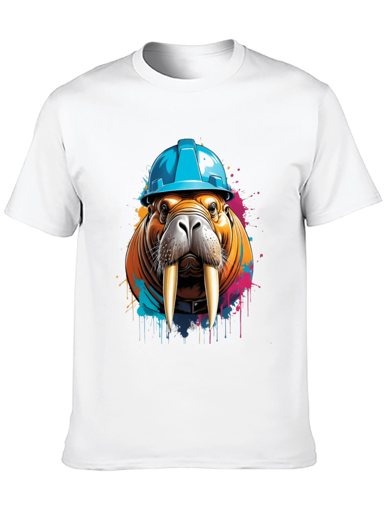 Walrus in Hard Hat Graphic Tee