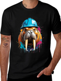 Walrus in Hard Hat Graphic Tee