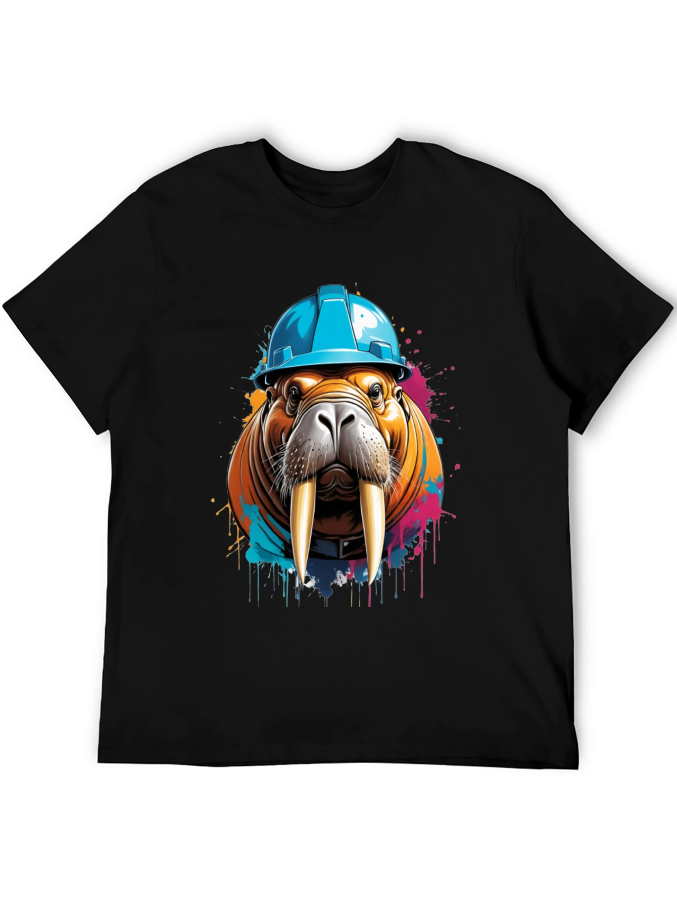 Walrus in Hard Hat Graphic Tee