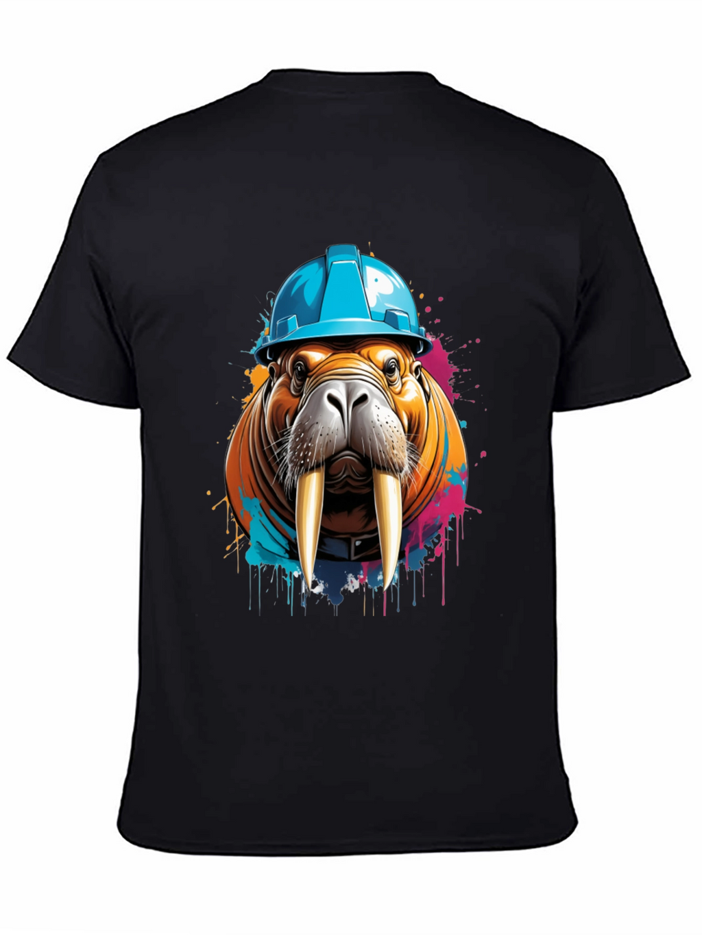 Walrus in Hard Hat Graphic Tee