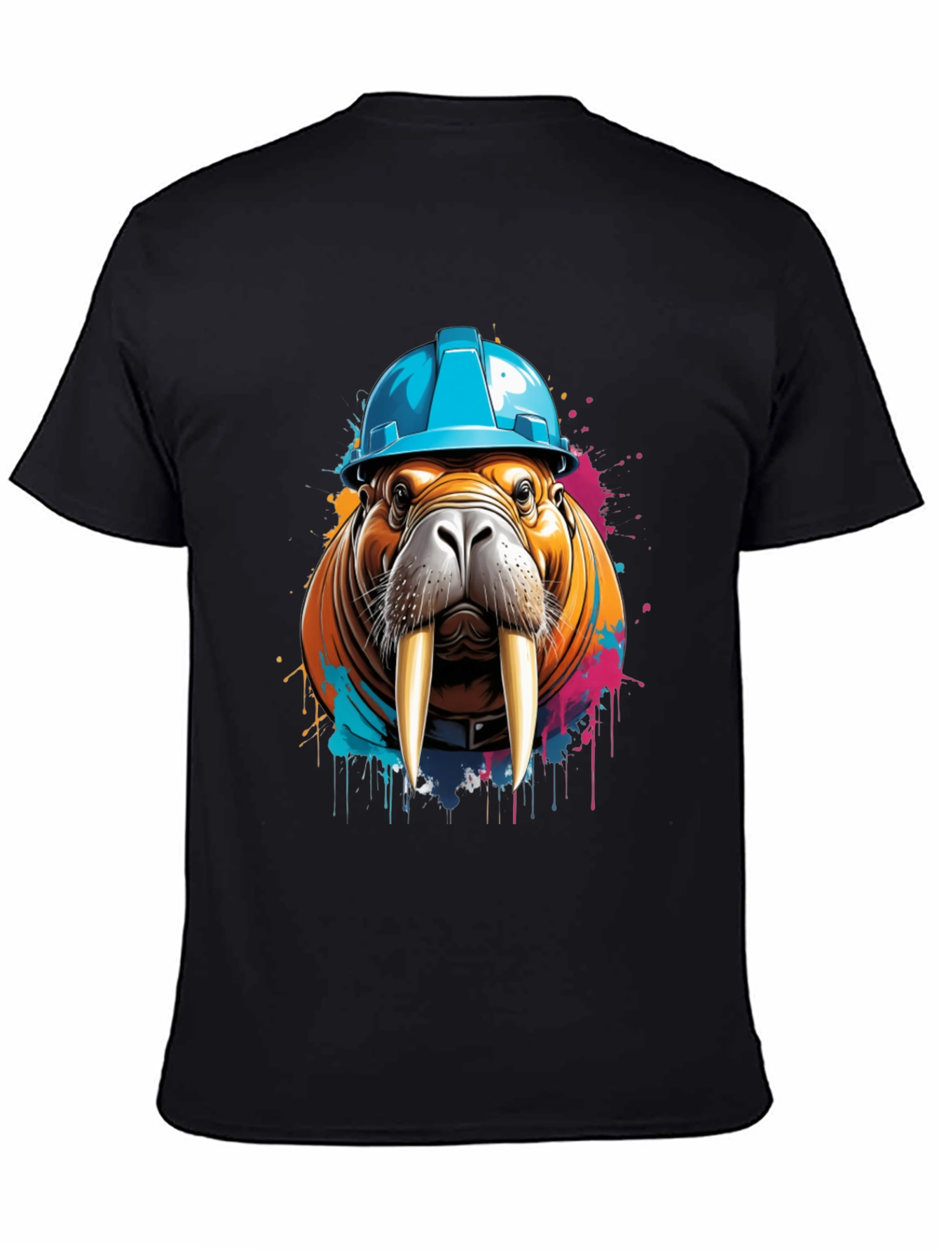 Walrus in Hard Hat Graphic Tee