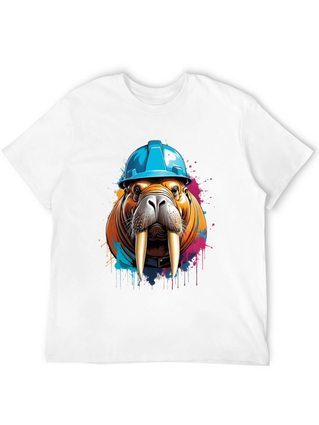 Walrus in Hard Hat Graphic Tee